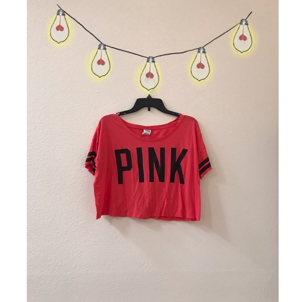 PINK Crop Sport Tee